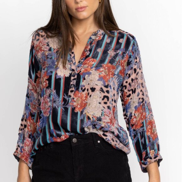 Johnny Was Ontari Burnout Tunic Blouse Top $295 - Picture 5 of 6
